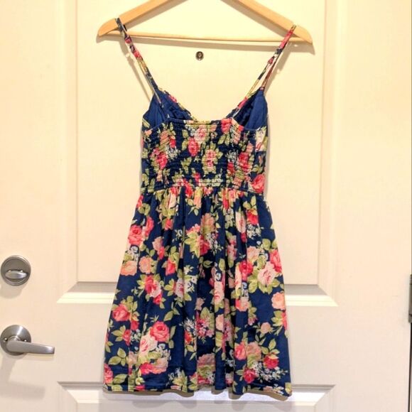 3/$30 Y2K Abercrombie & Fitch XS Floral Cotton Button Front Ruffle Dress - Picture 3 of 5